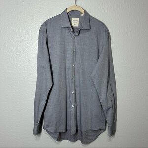 Billy‎ Reid Button Down Shirt Men's Medium Blue Cotton Long Sleeve Standard Cut